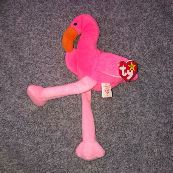 3 PACK: “Pinky The Flamingo” Collectible Beanie Babies - Picture 10 of 16
